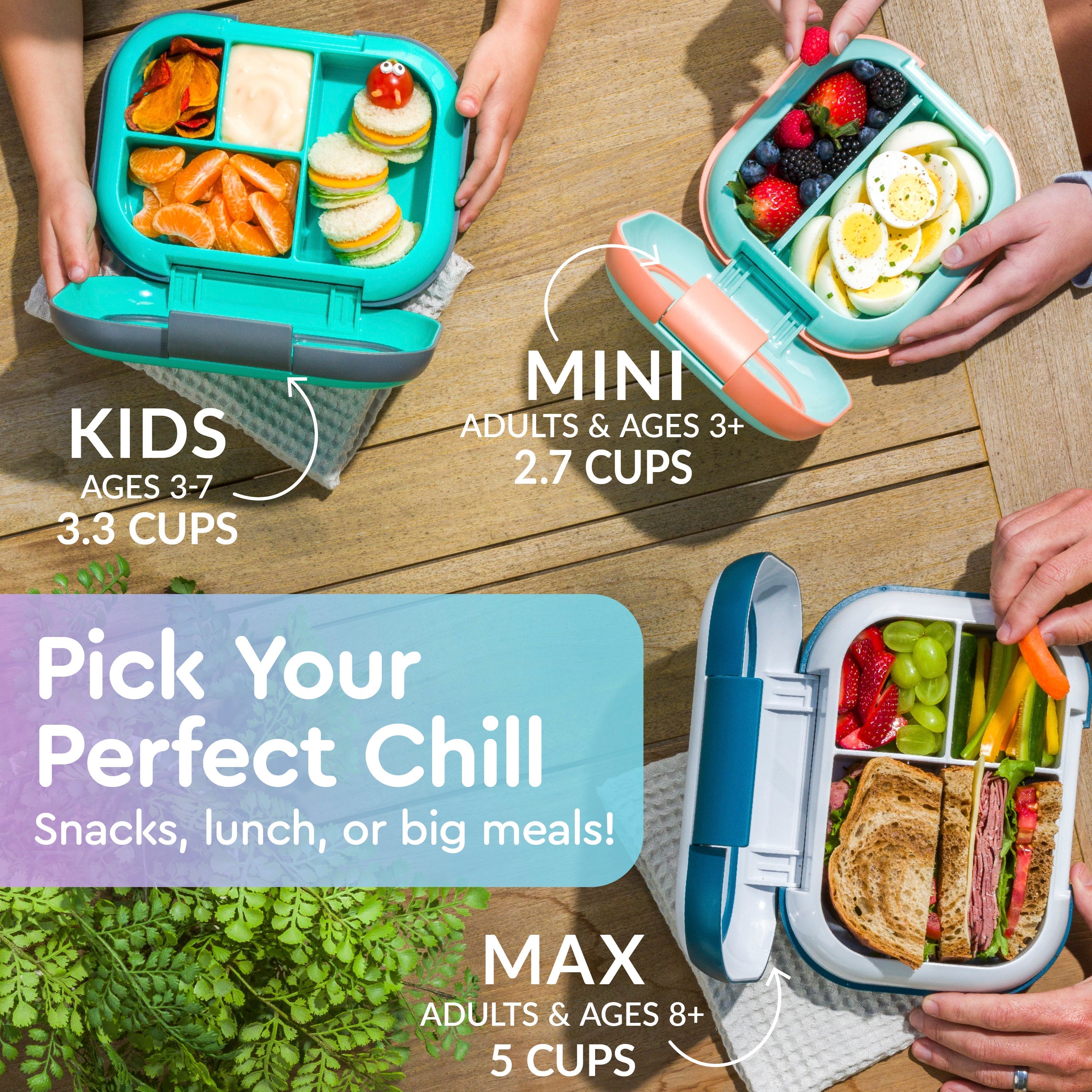 Bentgo Chill Kids Lunch Box & 2 Extra Trays with Lids