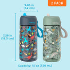 Bentgo Kids Prints Water Bottle (2-Pack)
