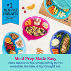 Bentgo Easyboxes 4-Compartment Oval Containers 8-Piece Set