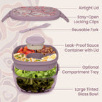 Bentgo Glass Prints All-in-One Salad Container