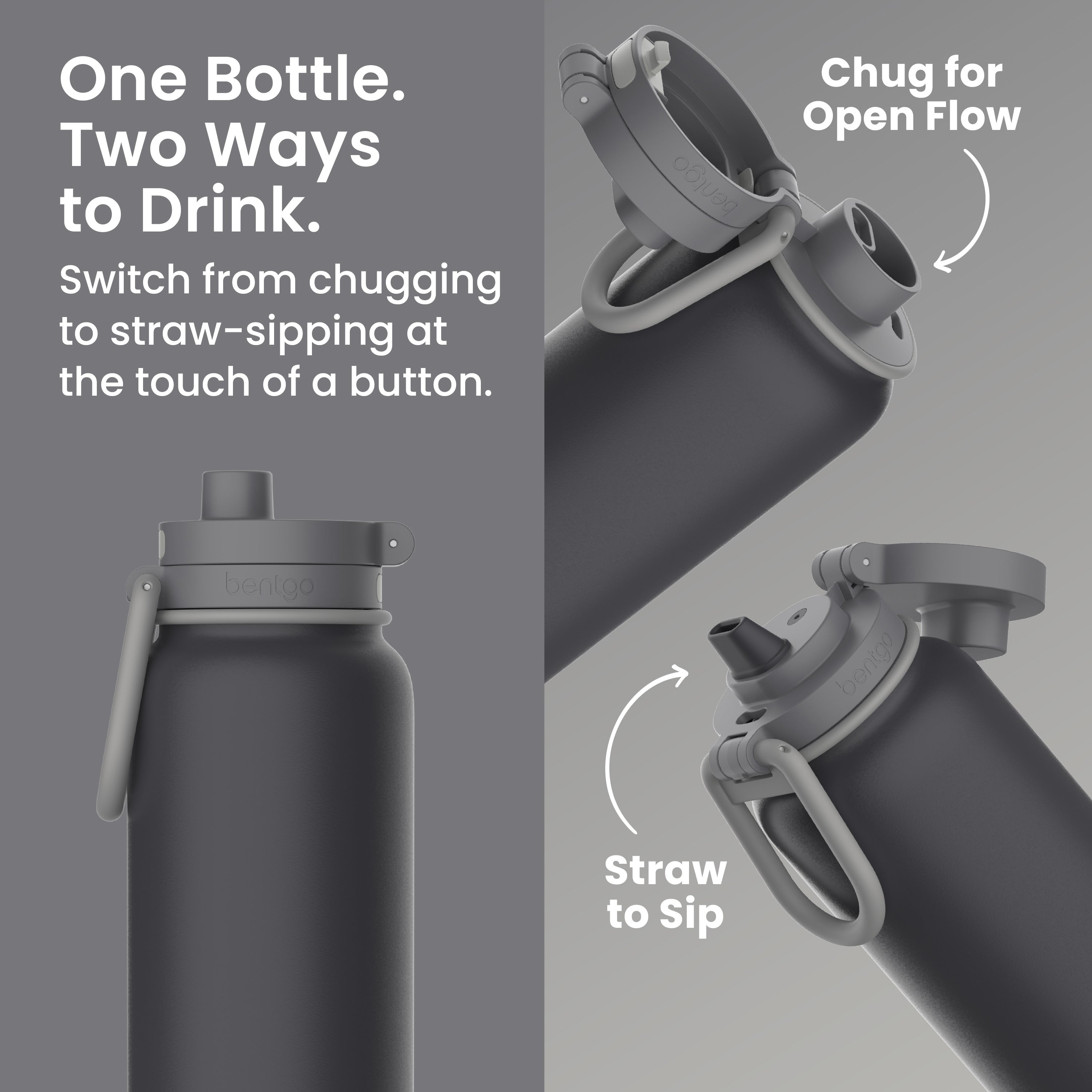 Bentgo Flip 2-in-1 Water Bottle (24 fl oz)