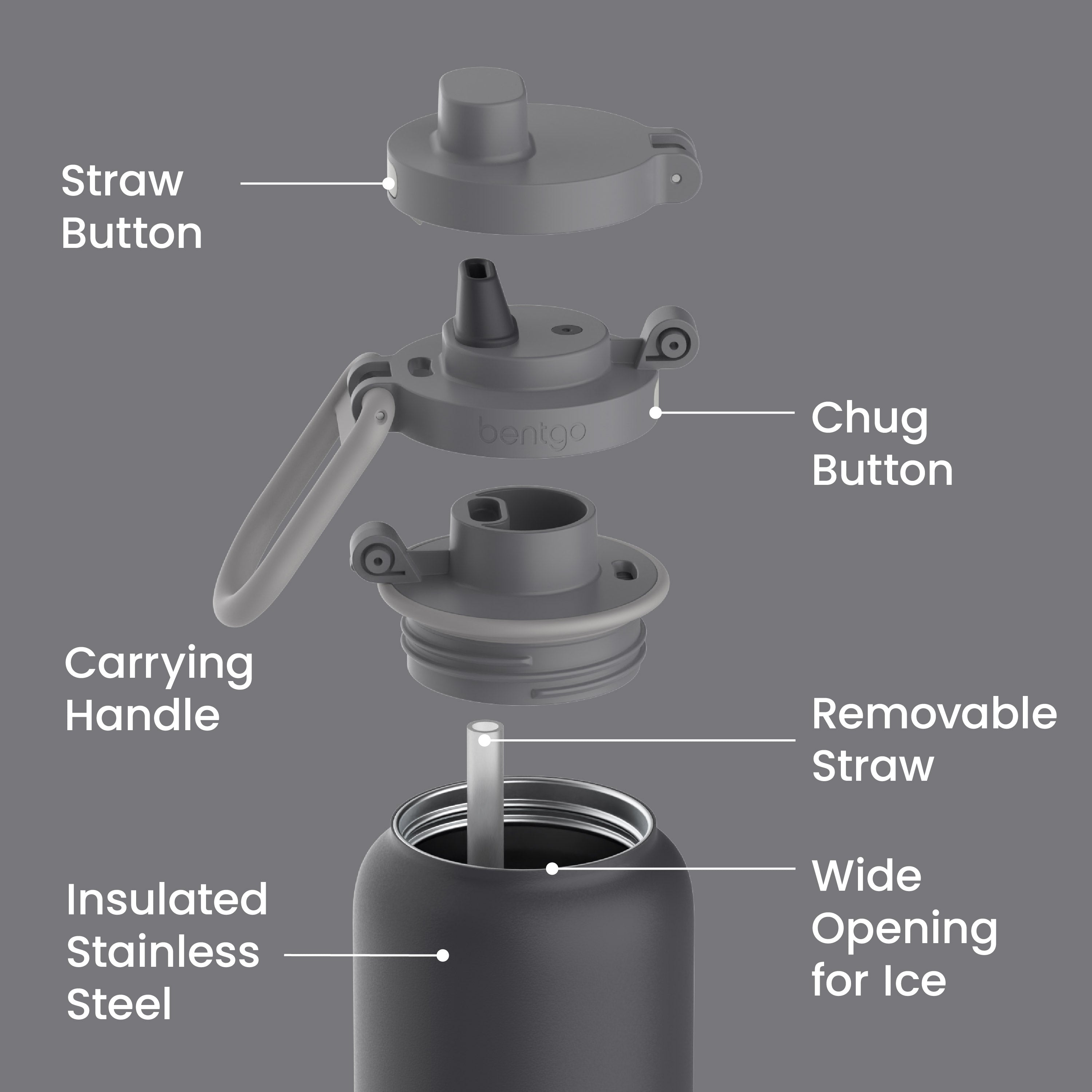 Bentgo Flip 2-in-1 Water Bottle (24 fl oz)
